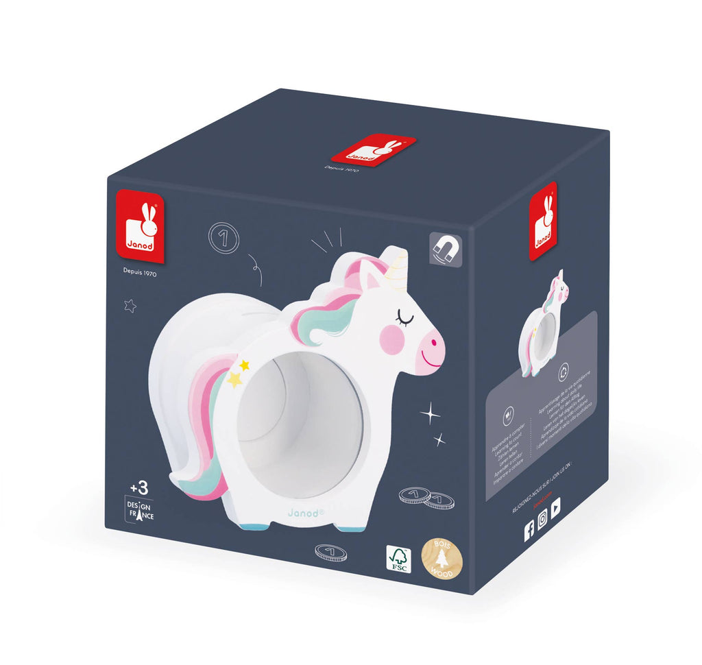 Unicorn Piggy Bank by Janod