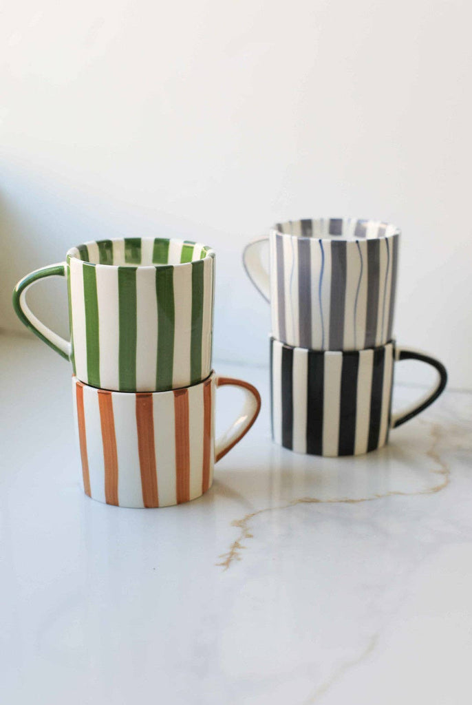 Brown Striped Mug by Fodory