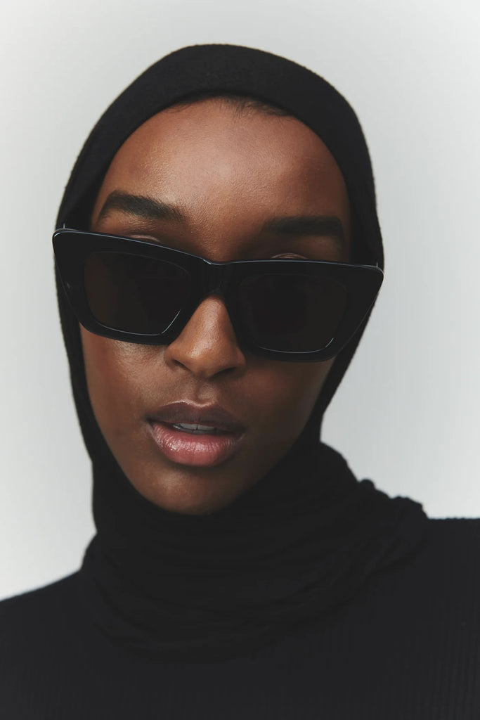 Lori Sunglasses (Gloss Black) by Elisa Johnson