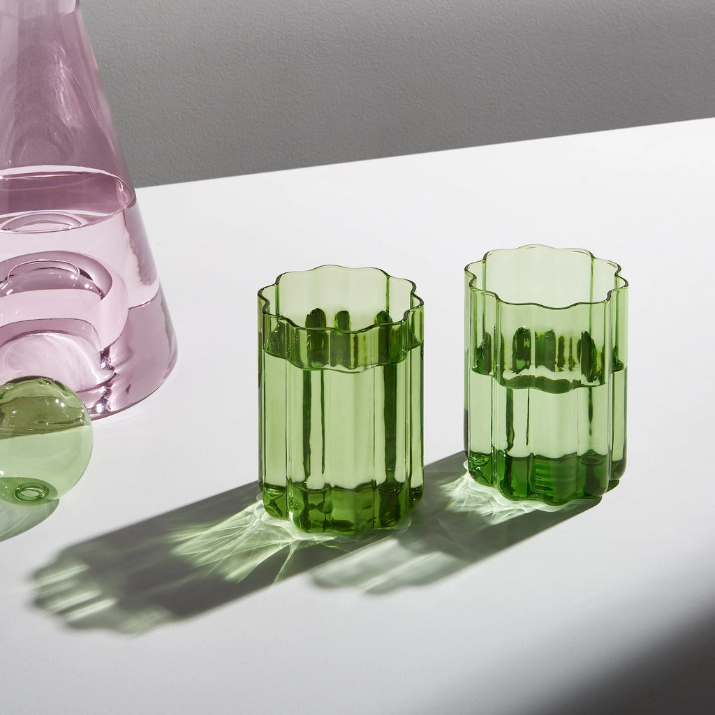 Wave Glass Set (Green)