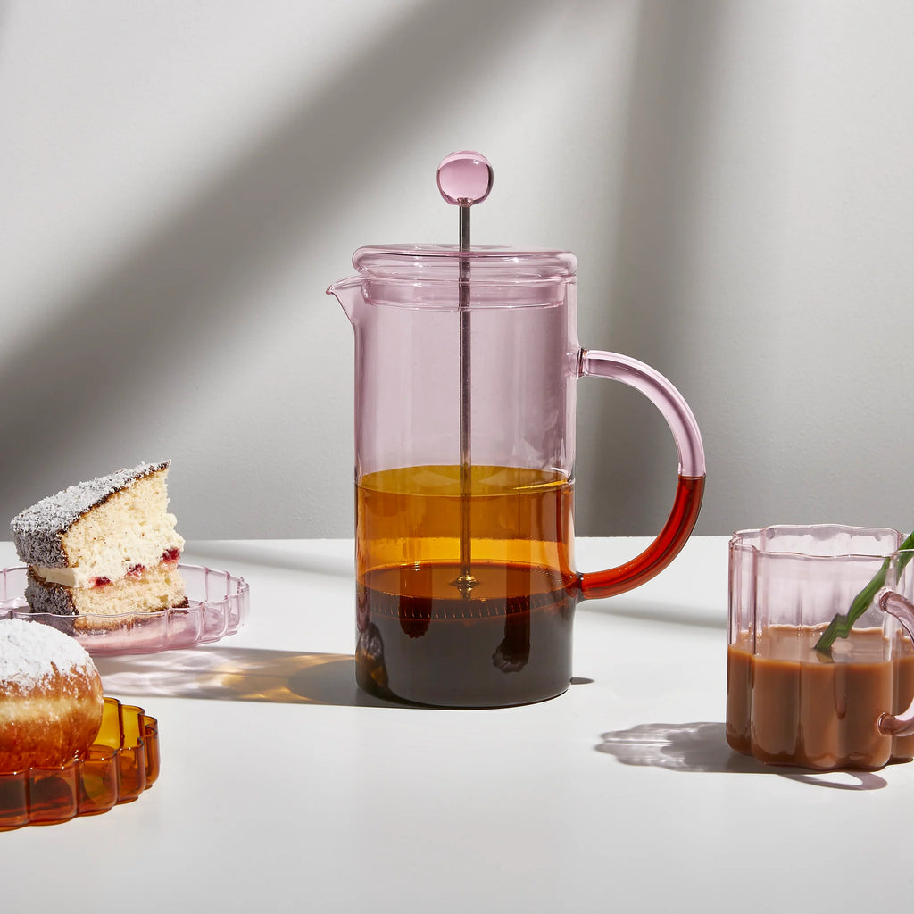 Two Tone French Press (Pink/Amber) by Yo Home