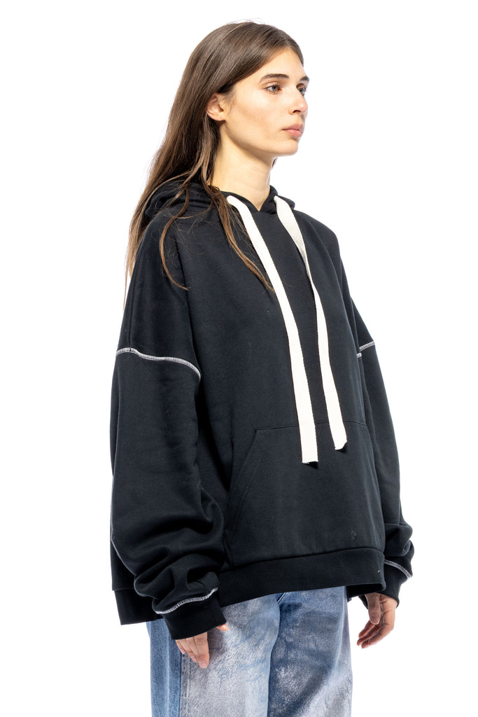 Oversized Wide Hoodie (Black) by Toit Volant