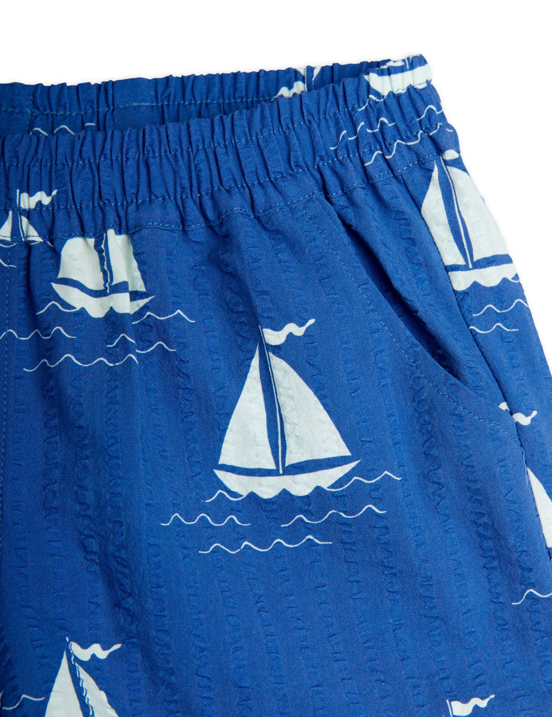 Sailing Boats Woven Shorts by Mini Rodini