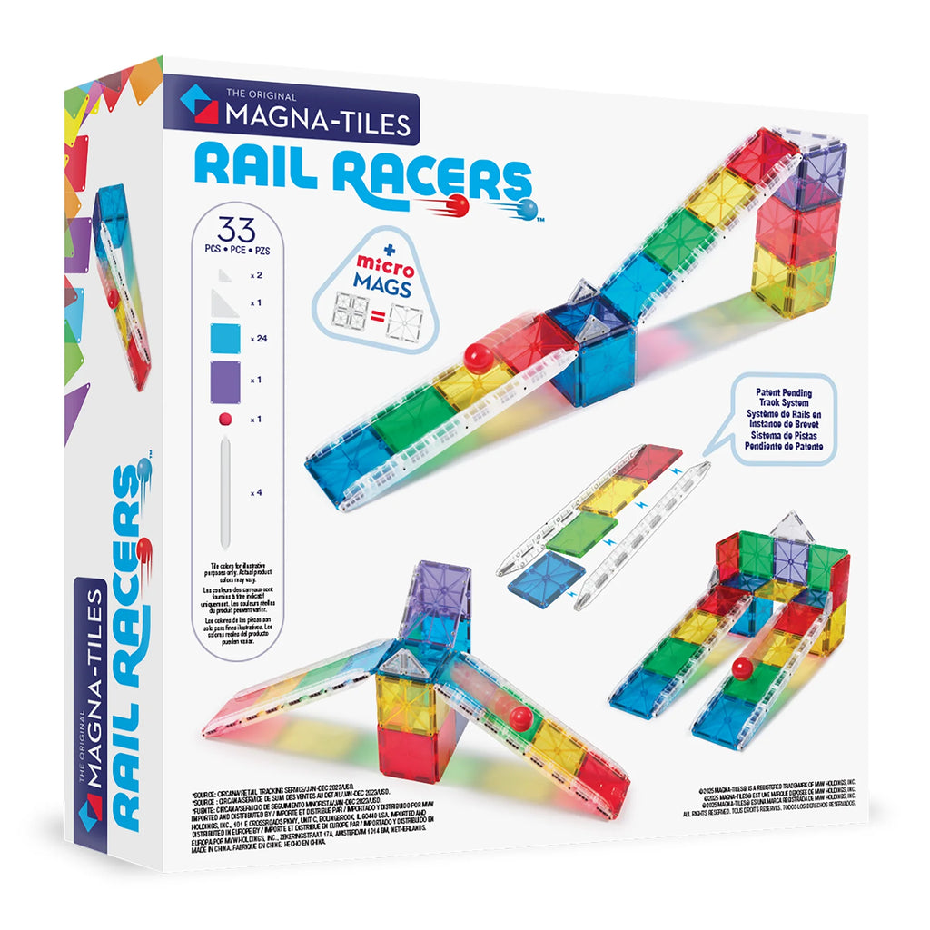 Rail Racers 33-Piece Set by Magna-Tiles