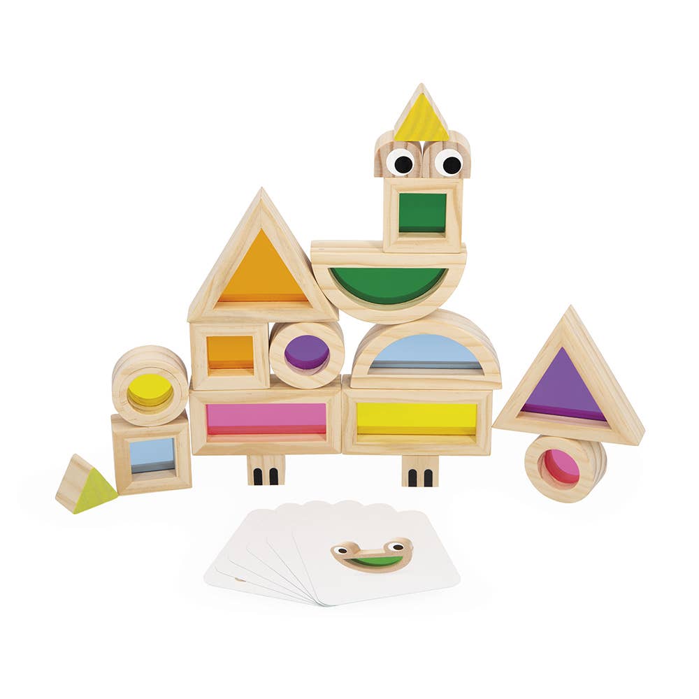 Sensory Translucent Stacking Blocks by Janod
