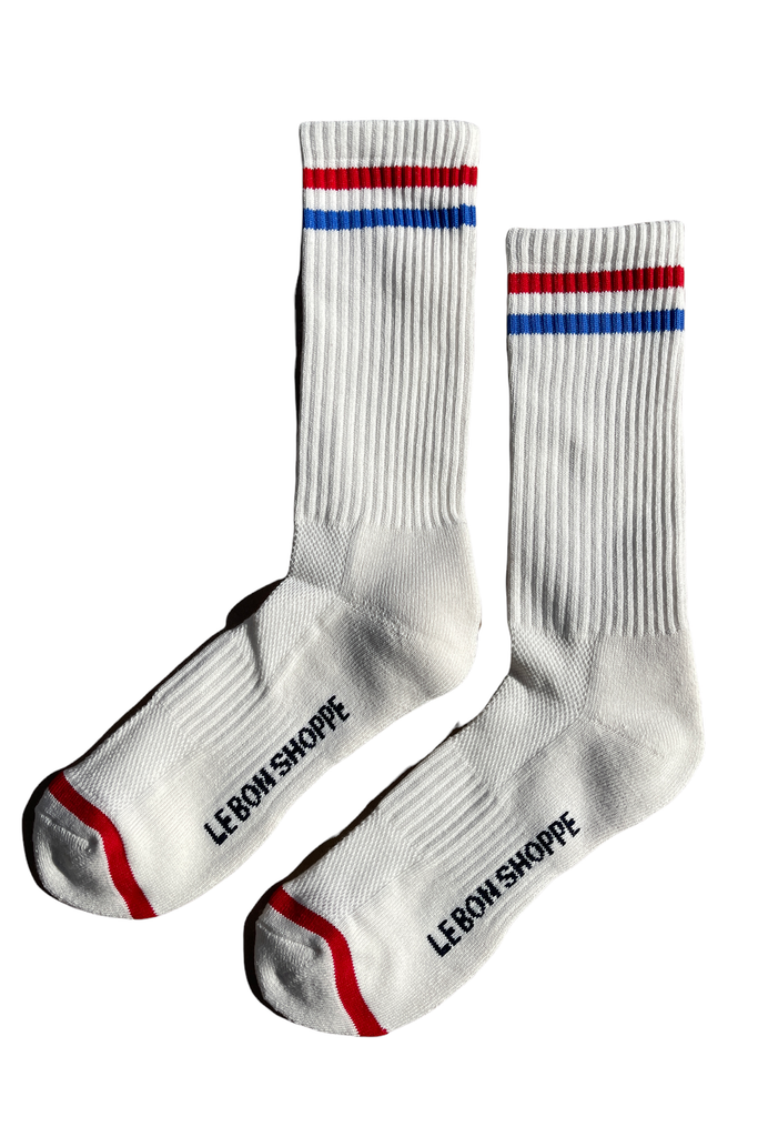 Extended Boyfriend Socks (Classic White) by Le Bon Shoppe