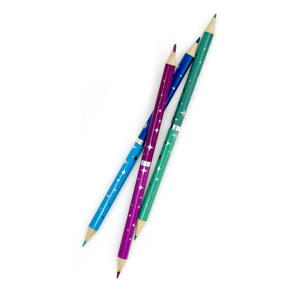 Dual Ended Colored Pencil Set (Metallic) by Snifty