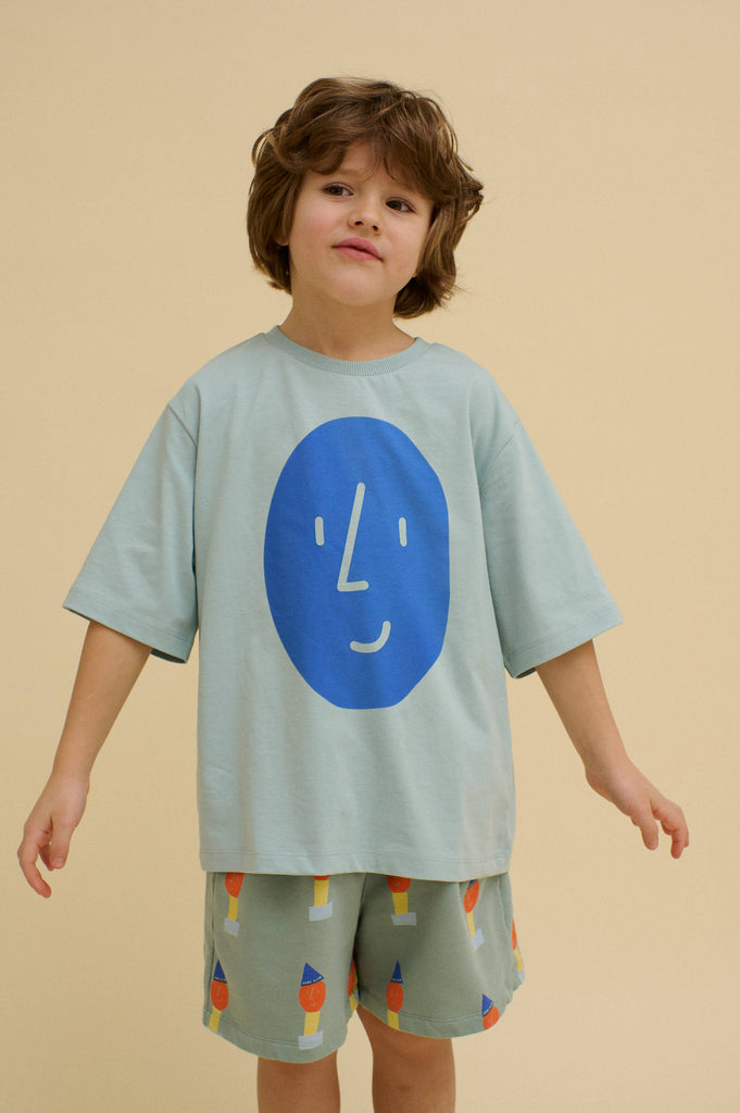 ORGANIC COTTON POTATO TEE (Blue) by OXOX CLUB