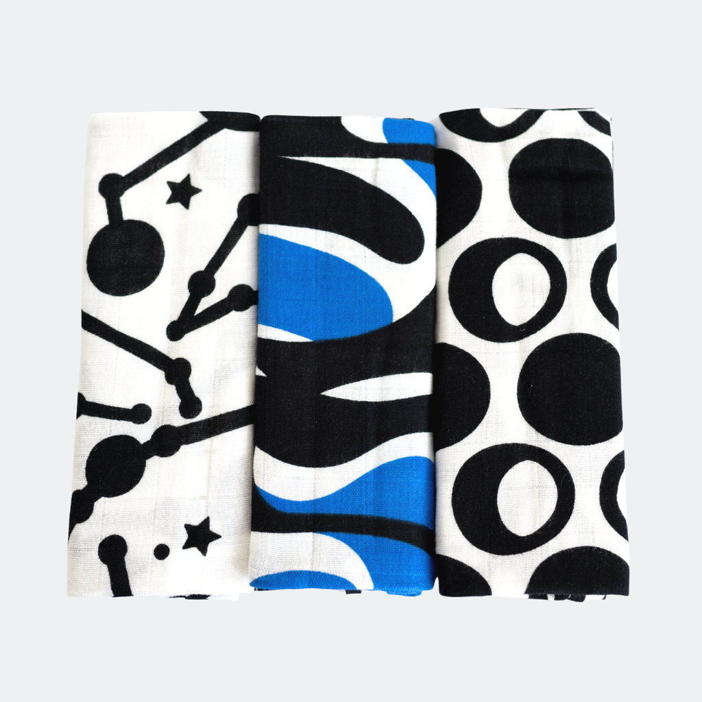 Sky Print Muslin (3 Pack) by Etta Loves USA