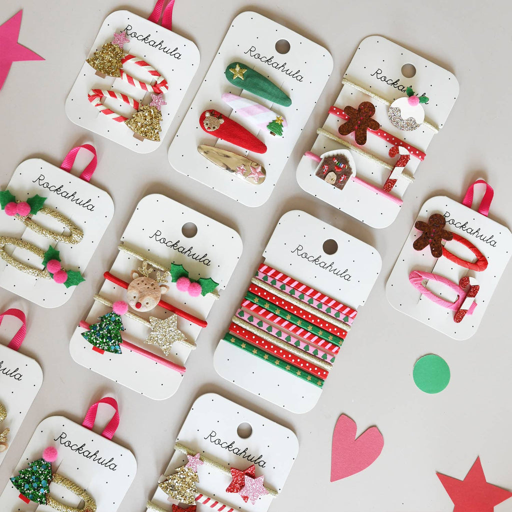 Stripy Christmas Tree Clips by Rockahula Kids US