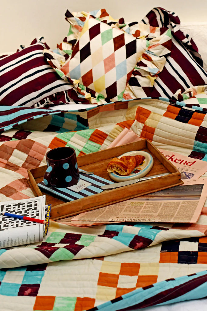 Bedding Throw (House Motif) by Damson Madder