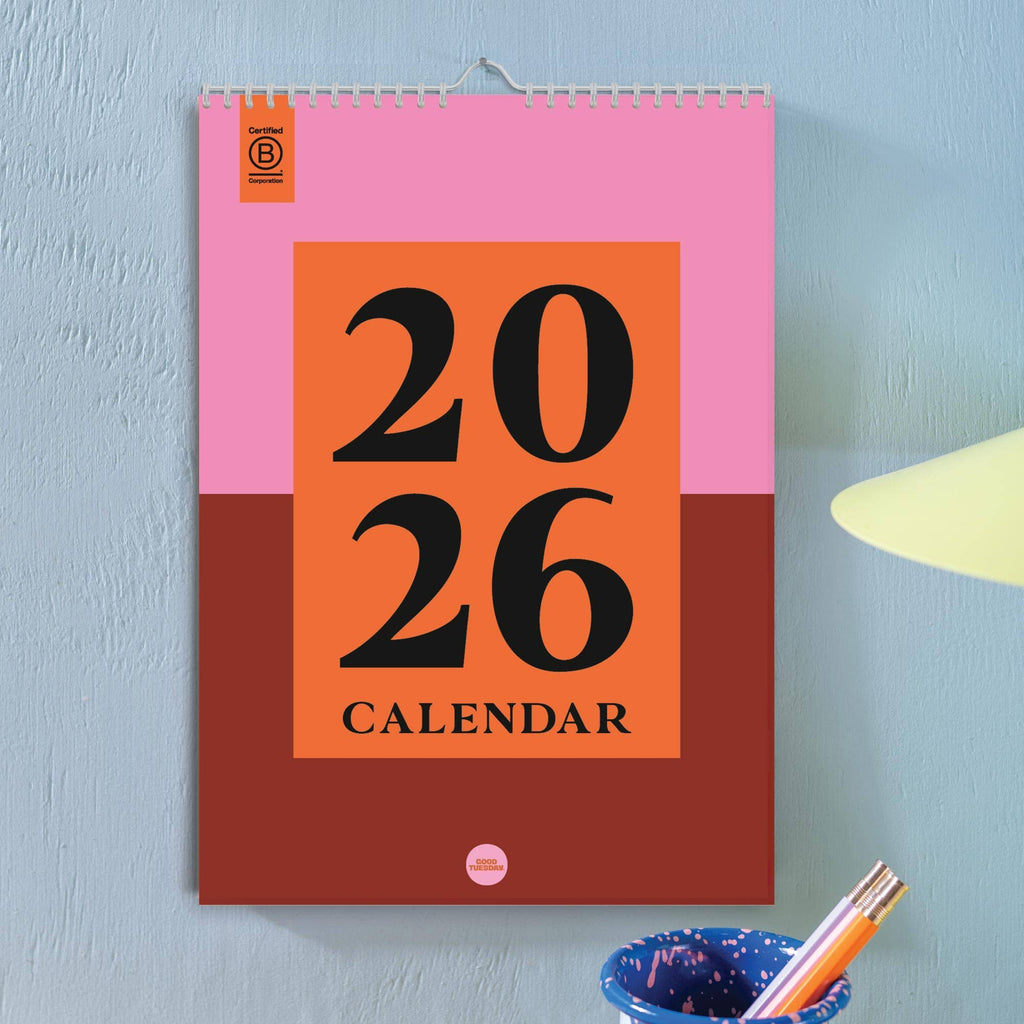 2026 A4 Bold Block Calendar by Good Tuesday