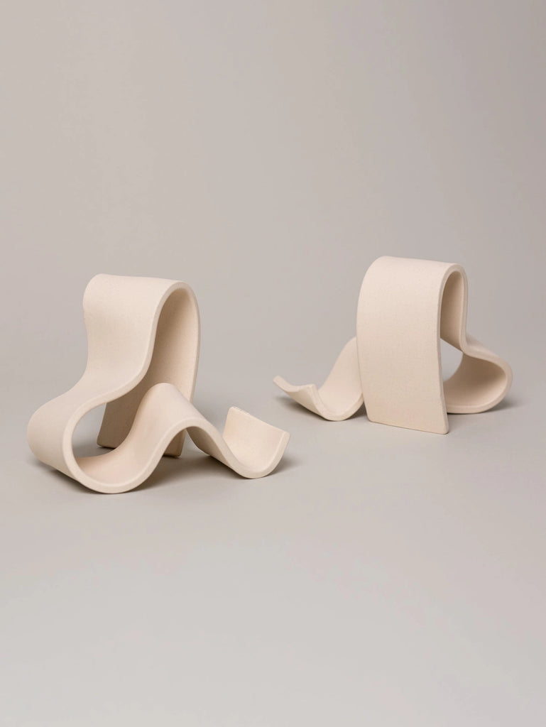 Fettu Bookend Set (Cream) by Virginia Sin