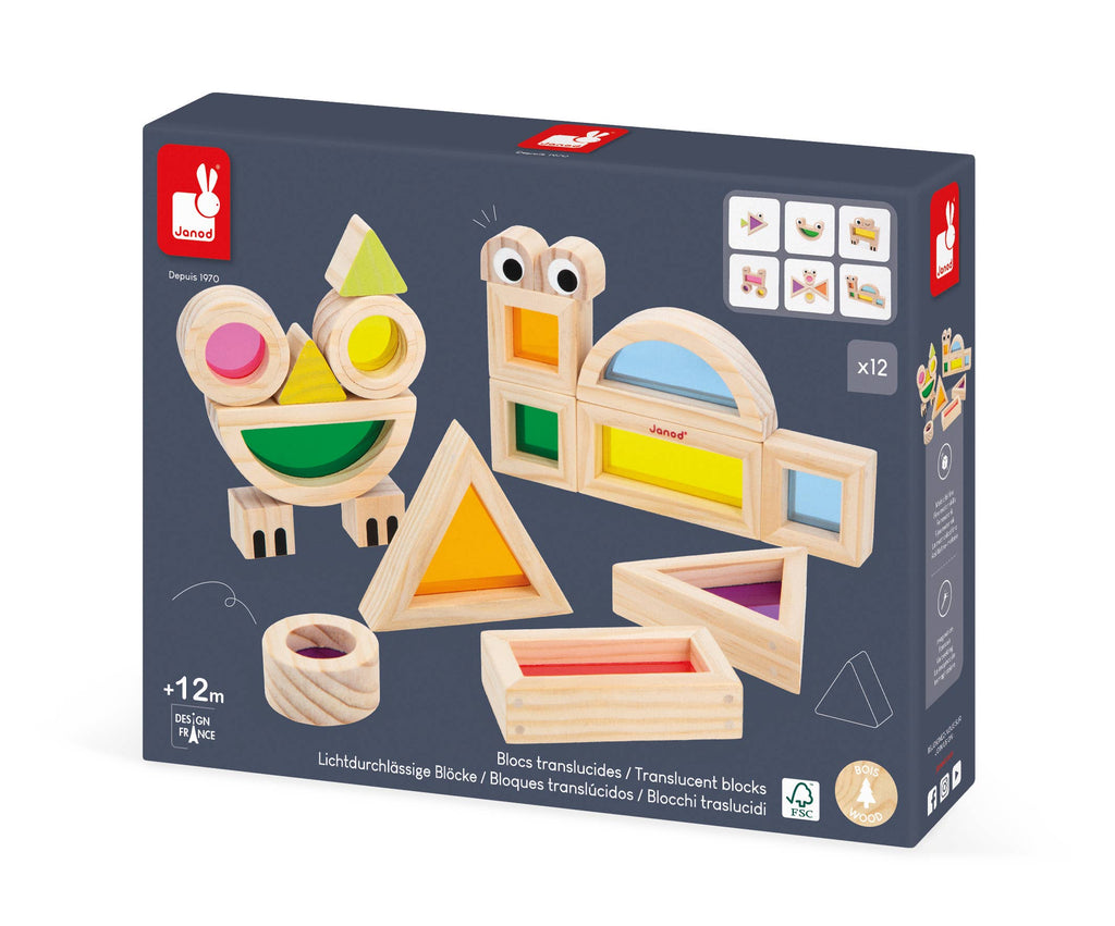 Sensory Translucent Stacking Blocks by Janod