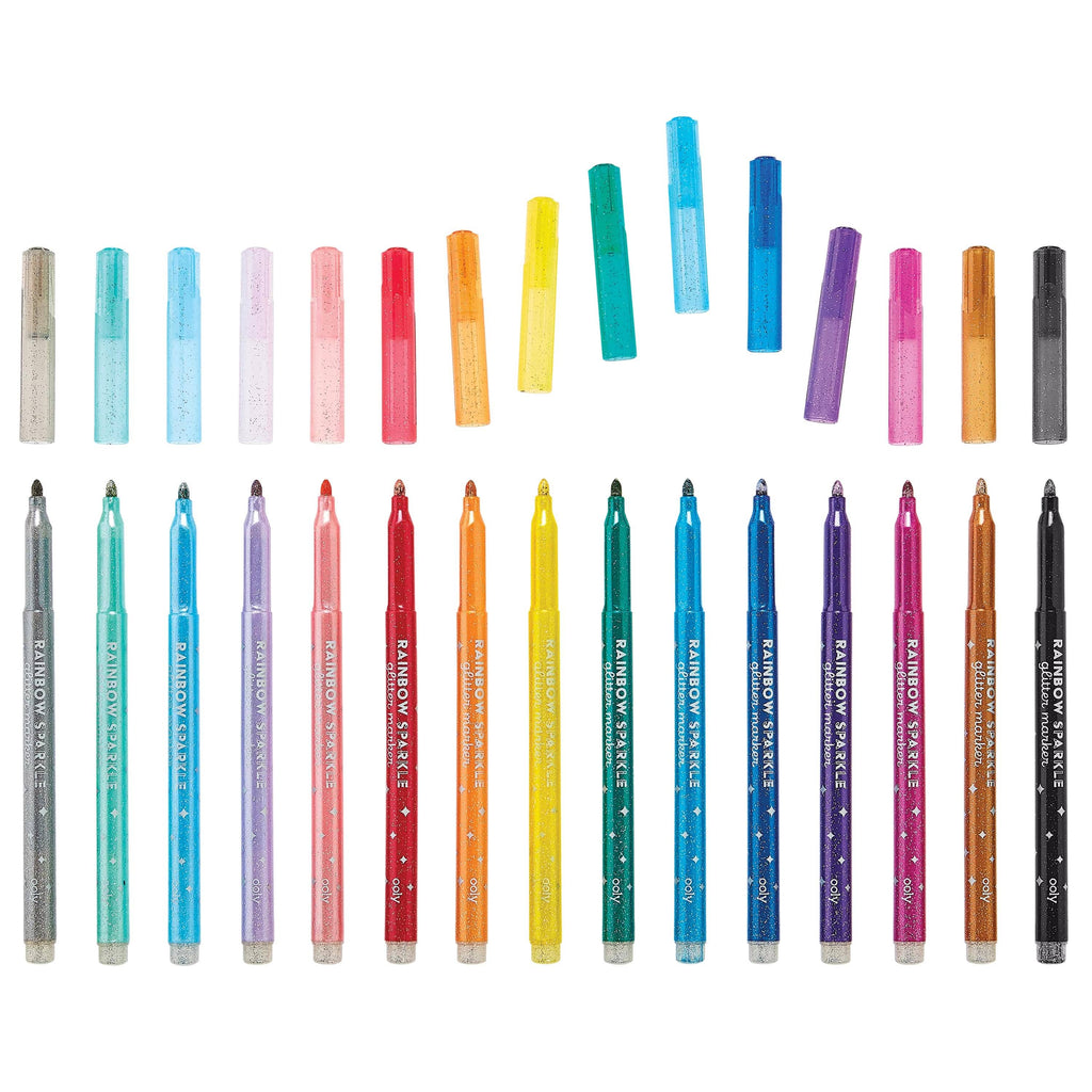 Rainbow Sparkle Glitter Markers by OOLY