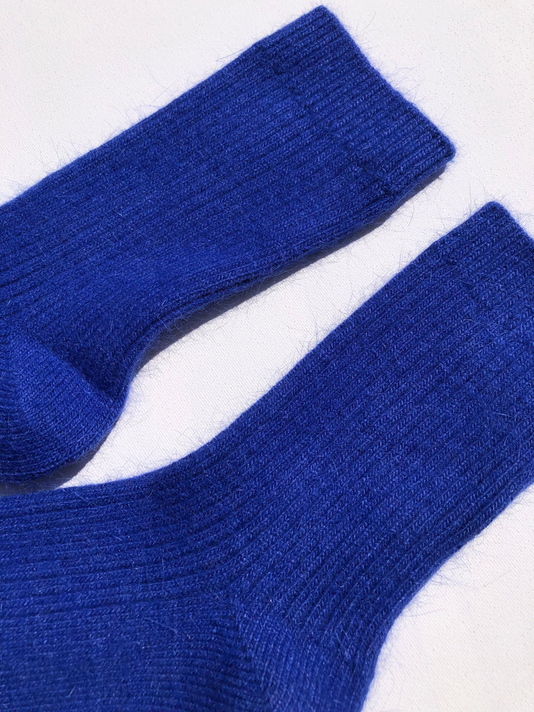 Angora Wool Socks (Blue Sapphire) by Billy Bamboo