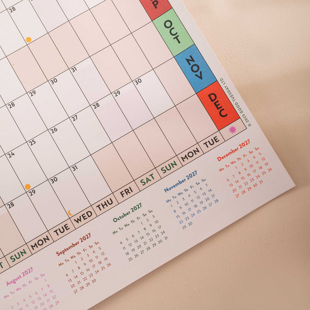 2026 A1 Wall Planner (Grid) by Good Tuesday