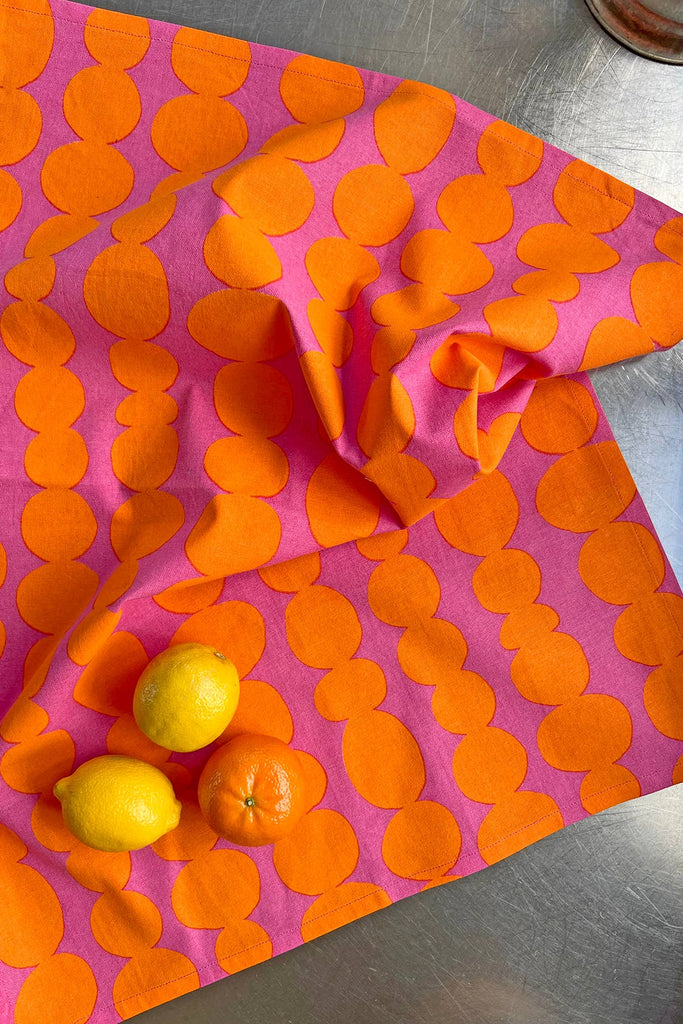 Tea Towel Set (Totem Fuchsia) by The Yo Store
