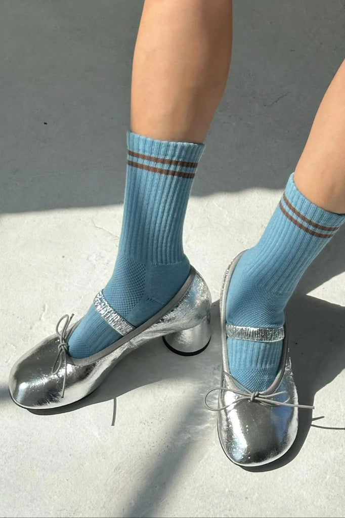 Boyfriend Socks (Powder Blue) by Le Bon Shoppe