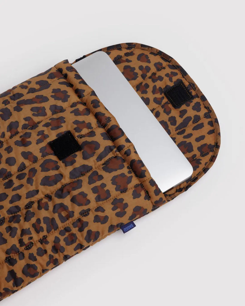 Puffy Laptop Sleeve (Leopard) by Baggu