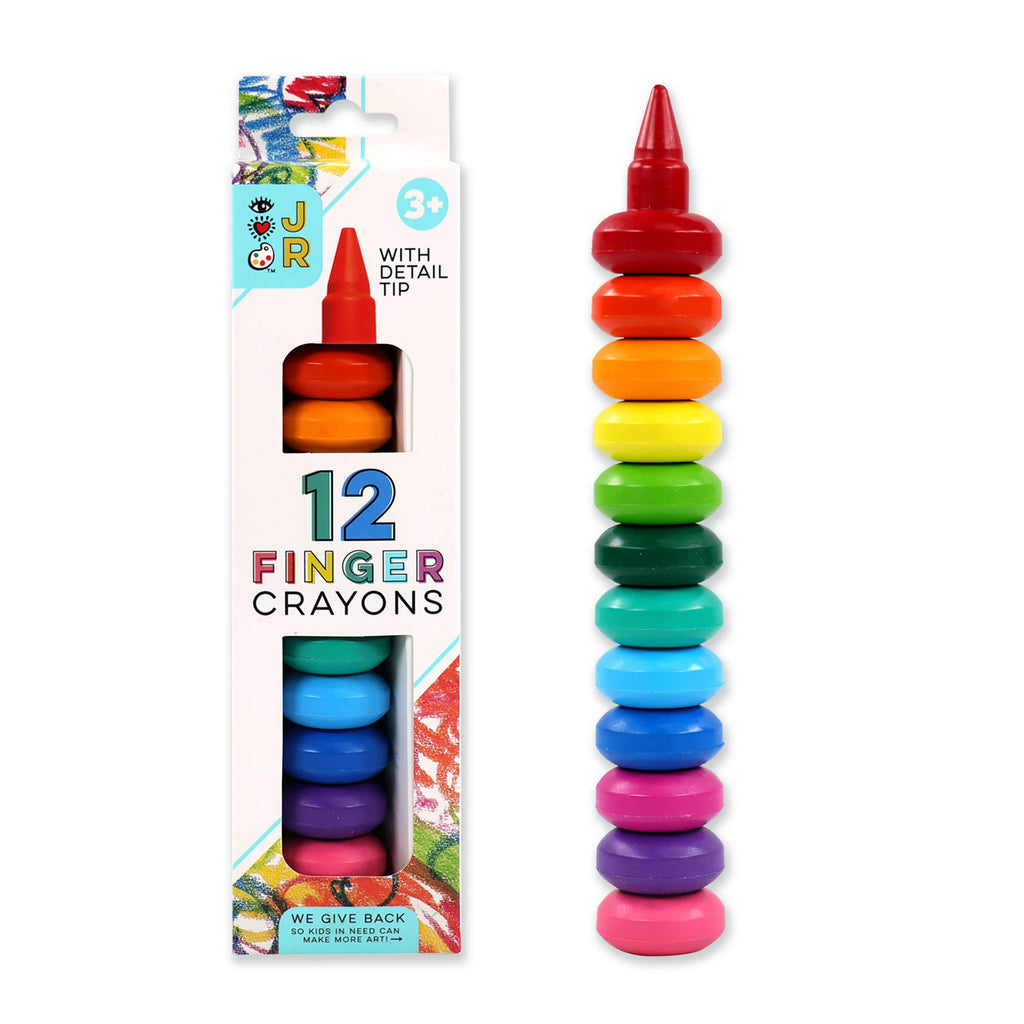 12 Finger Crayons by Bright Stripes