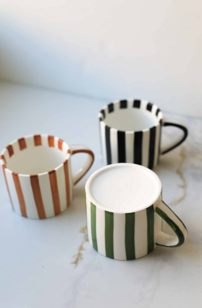 Brown Striped Mug by Fodory