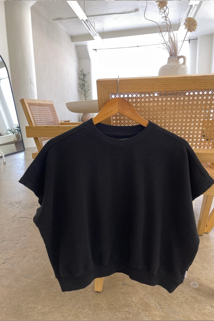 French Terry Sophie Top (Black)