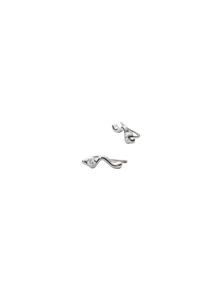 Silver Nora Crawler Earring by Maria Black