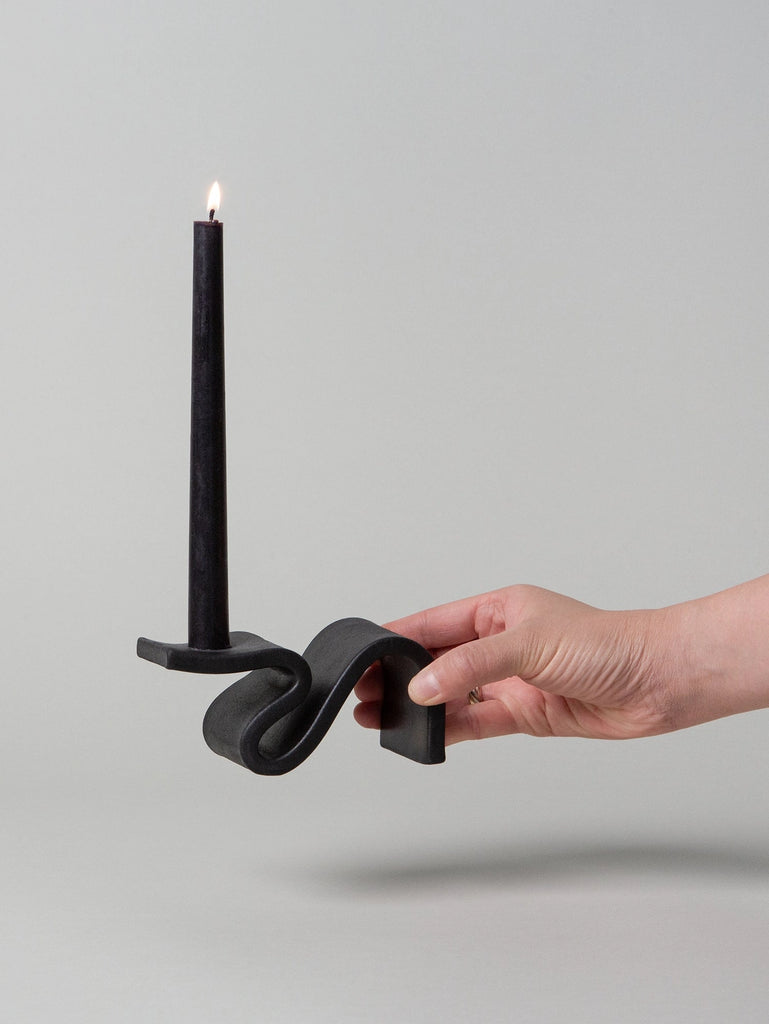 Wei Candlestick Holder (Black) by Virginia Sin