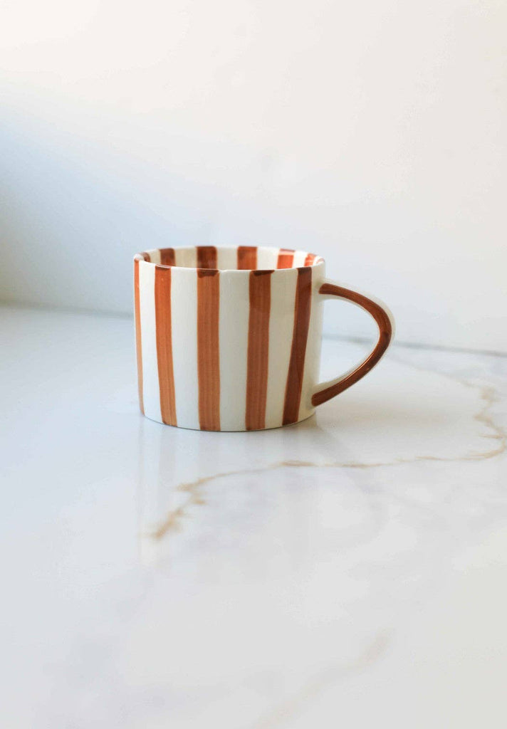 Brown Striped Mug by Fodory