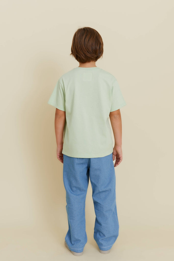 ORGANIC COTTON POTATO TEE IN GREEN by OXOX CLUB