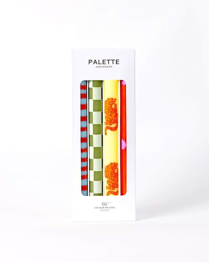 Design Dinner candles - Set of 4 - Colour Me Cool by Palette Amsterdam