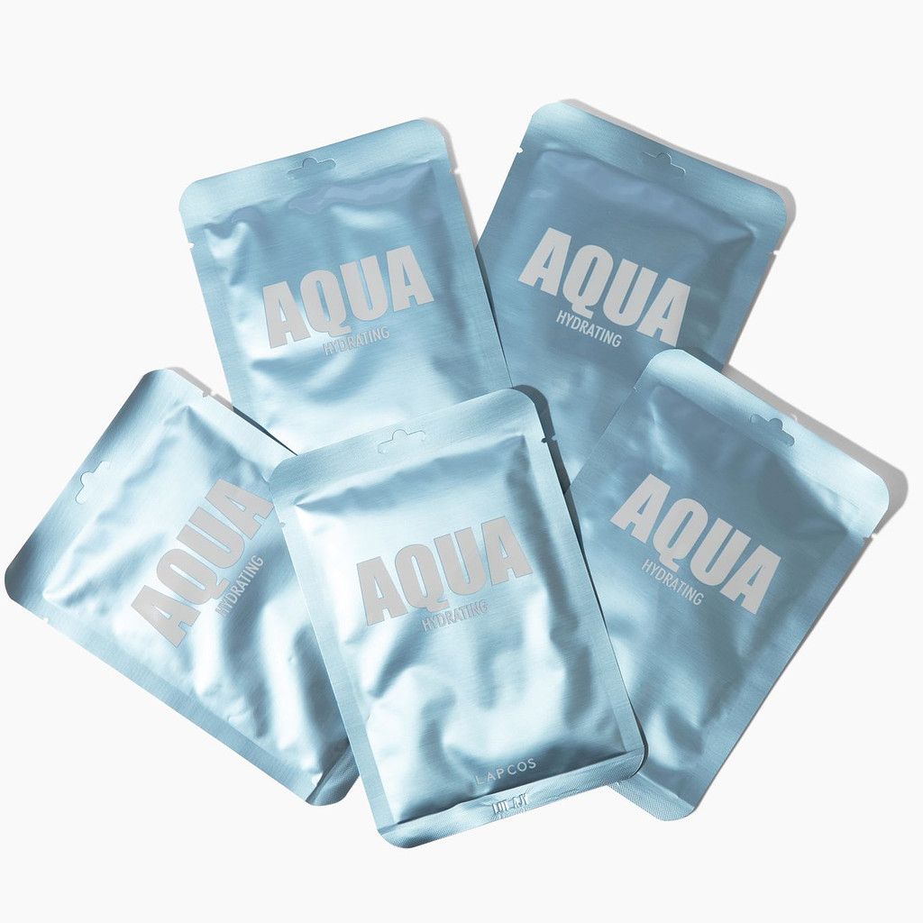 5-Piece Sheet Face Mask (Aqua) by LAPCOS