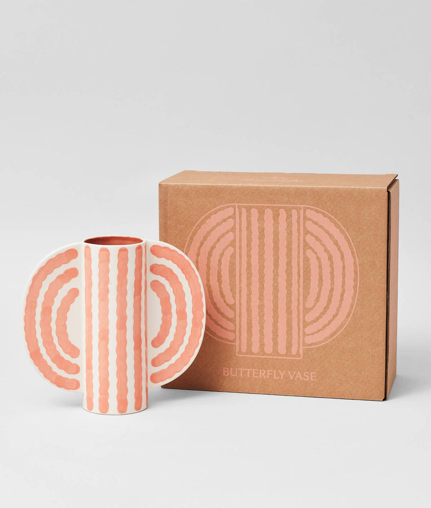 Small Butterfly Vase (Pink) by Wrap