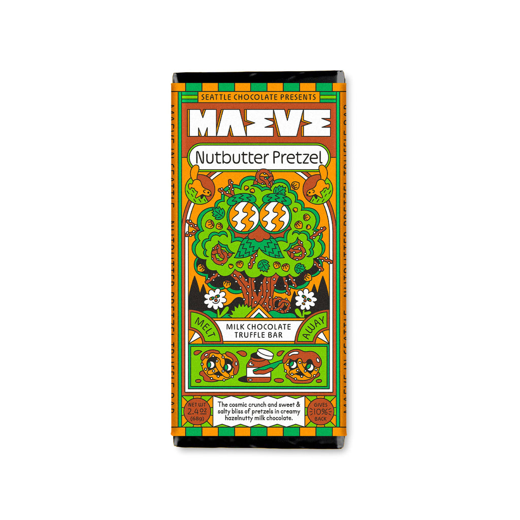 Nutbutter Pretzel Truffle Bar by Seattle Chocolate Presents Maeve