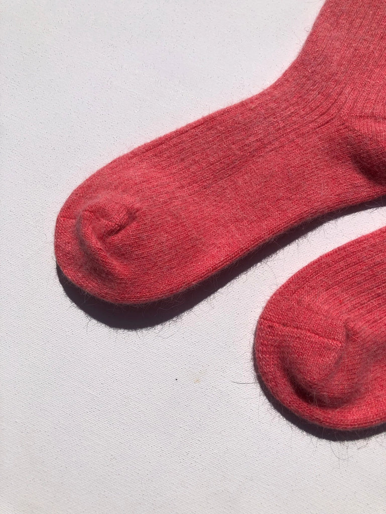 Angora Wool Socks (Pink Diamond) by Billy Bamboo