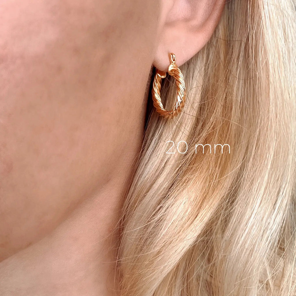Twisted Hoop Earrings
