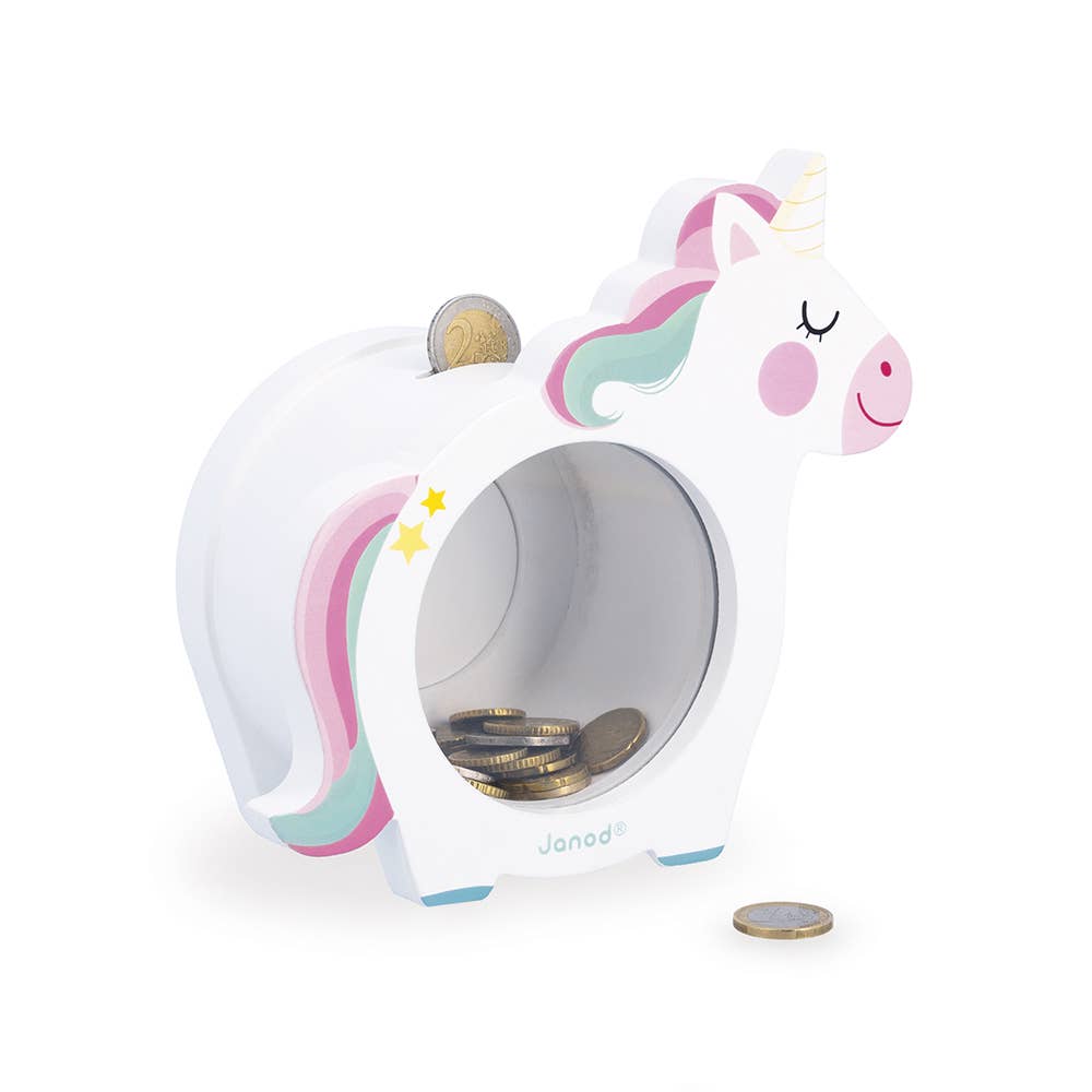 Unicorn Piggy Bank by Janod