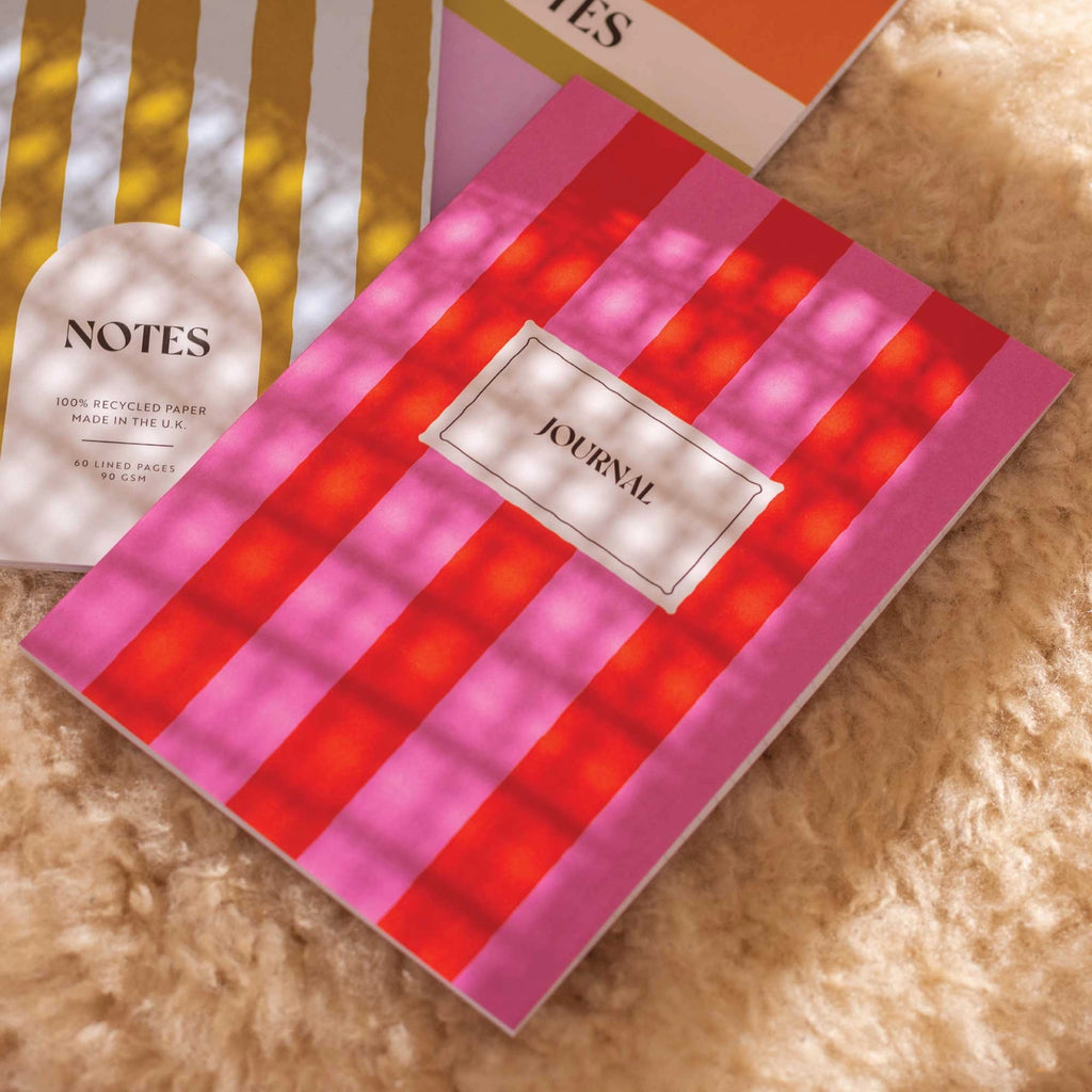 Lined Notebook (Hot Pink Stripe) by Good Tuesday