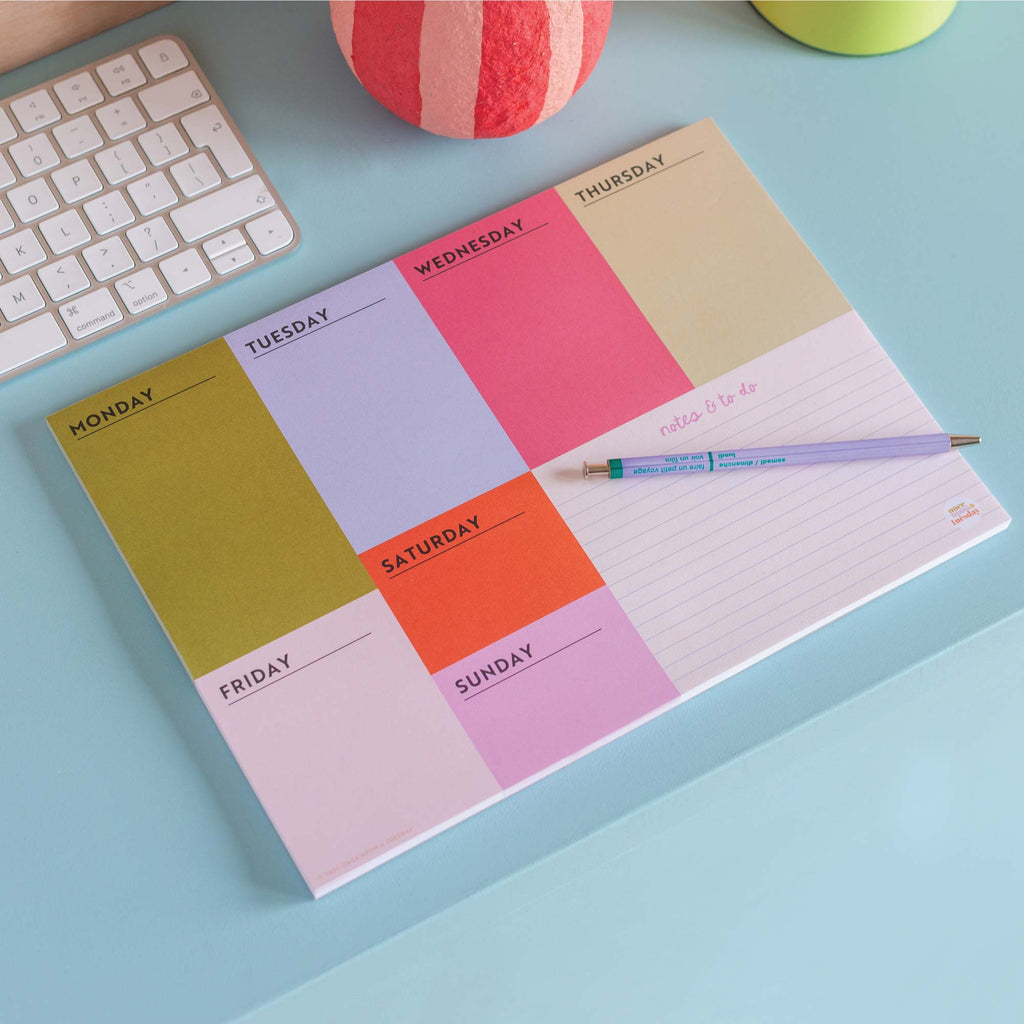Weekly A4 Planner Pad by Good Tuesday