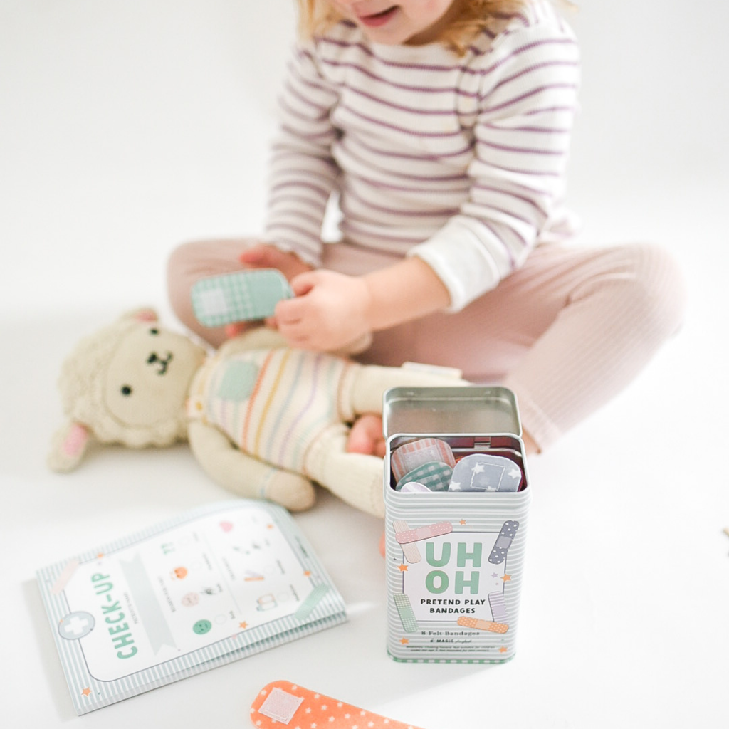 Pretend Play Bandages & Bandaid Tin by MagicPlaybook