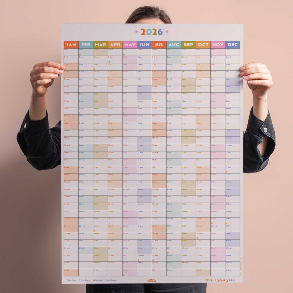 2026 Wall Planner (Portrait) by Good Tuesday
