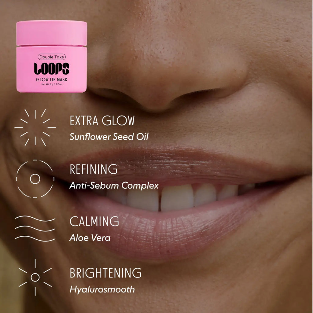 Mini Glow Lip Mask (Double Take) by LOOPS
