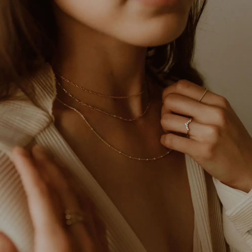 Solid Gold CZ Tiara Ring (Various) by Ofina Jewelry