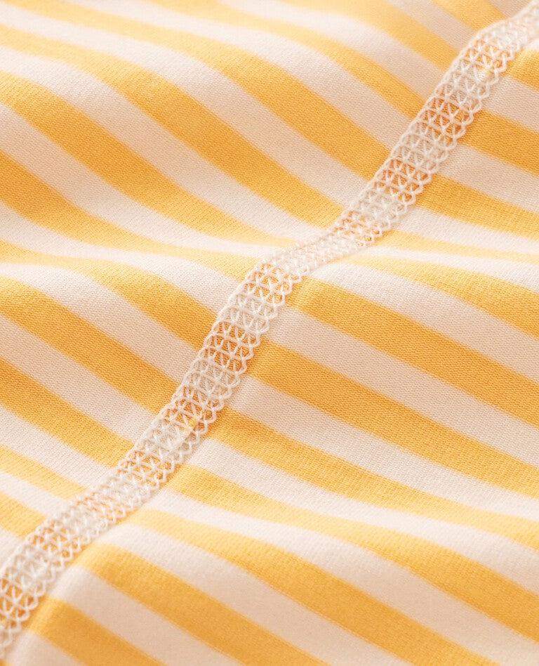 Baby Striped Zip Sleeper (Marigold) by Hanna Andersson