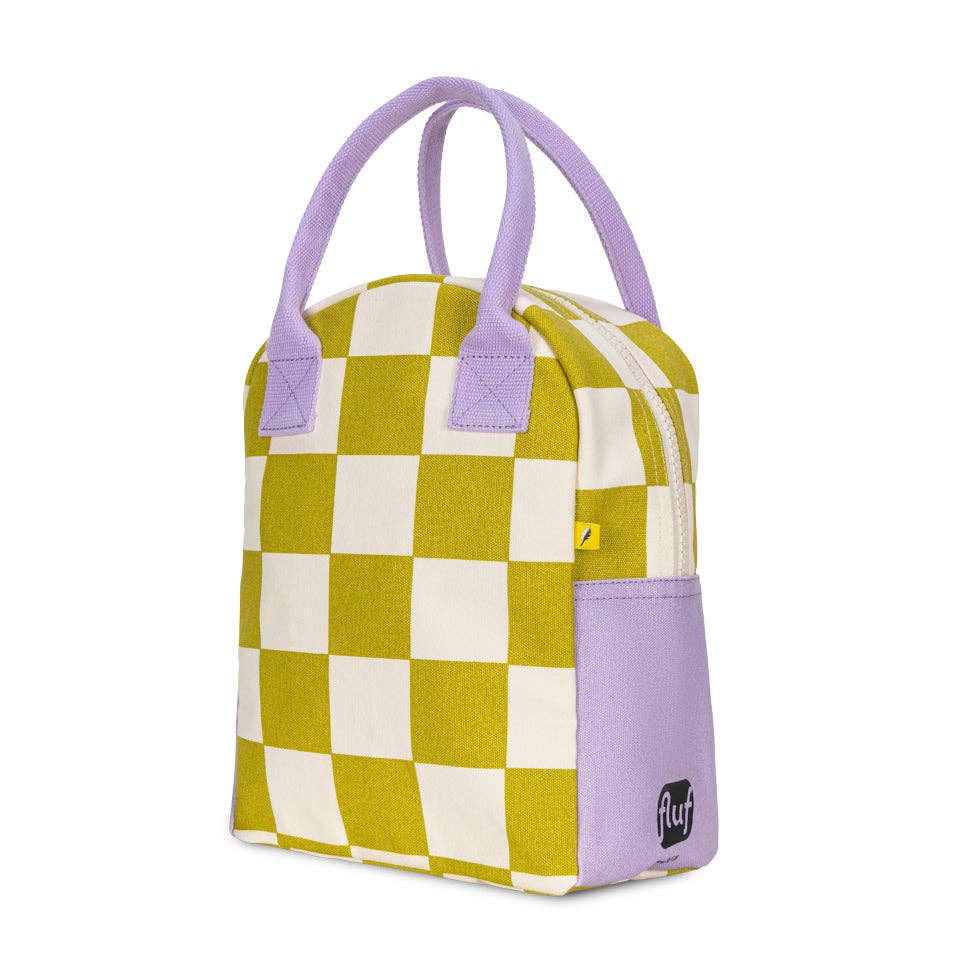 Zipper Lunch Bag (Checks Pear) by Fluf