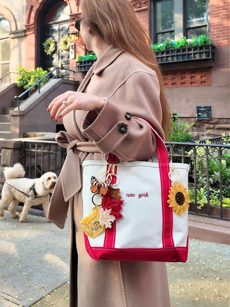 Hand-painted Butter Bag Charm + Keycharm | Eco-Friendly by Solar Eclipse