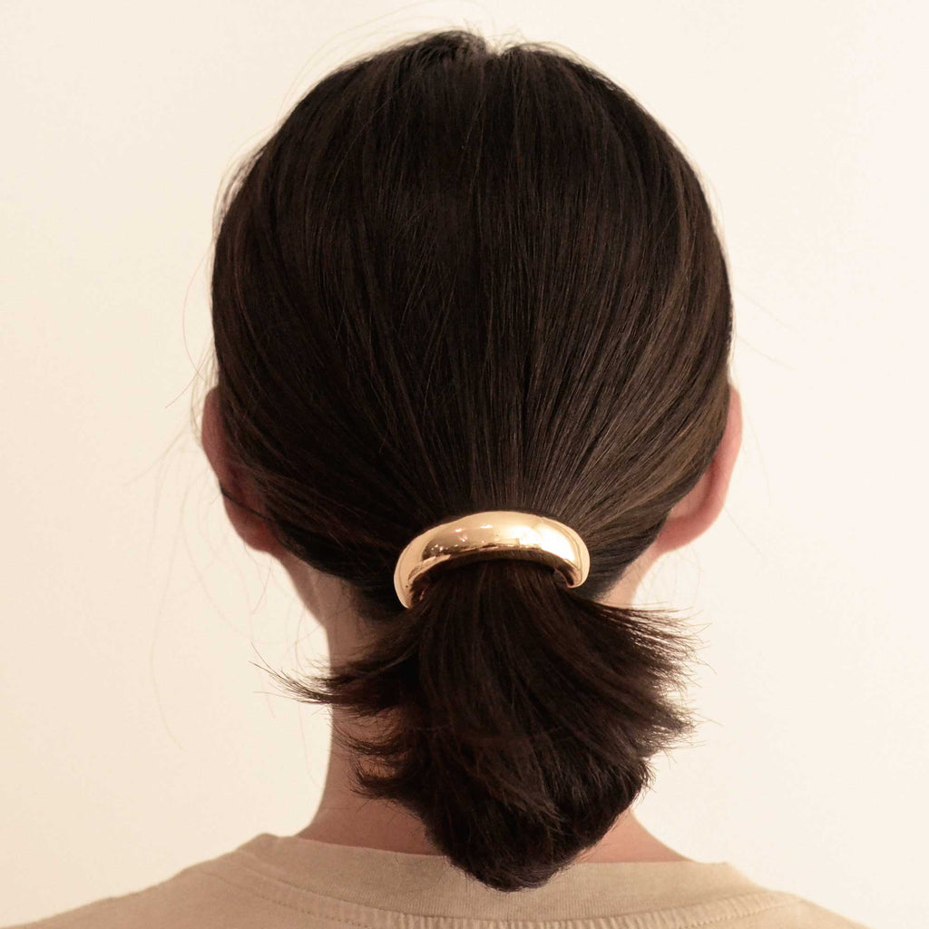 Wide Metal Cuff Hair Tie (Gold) by nar'sha