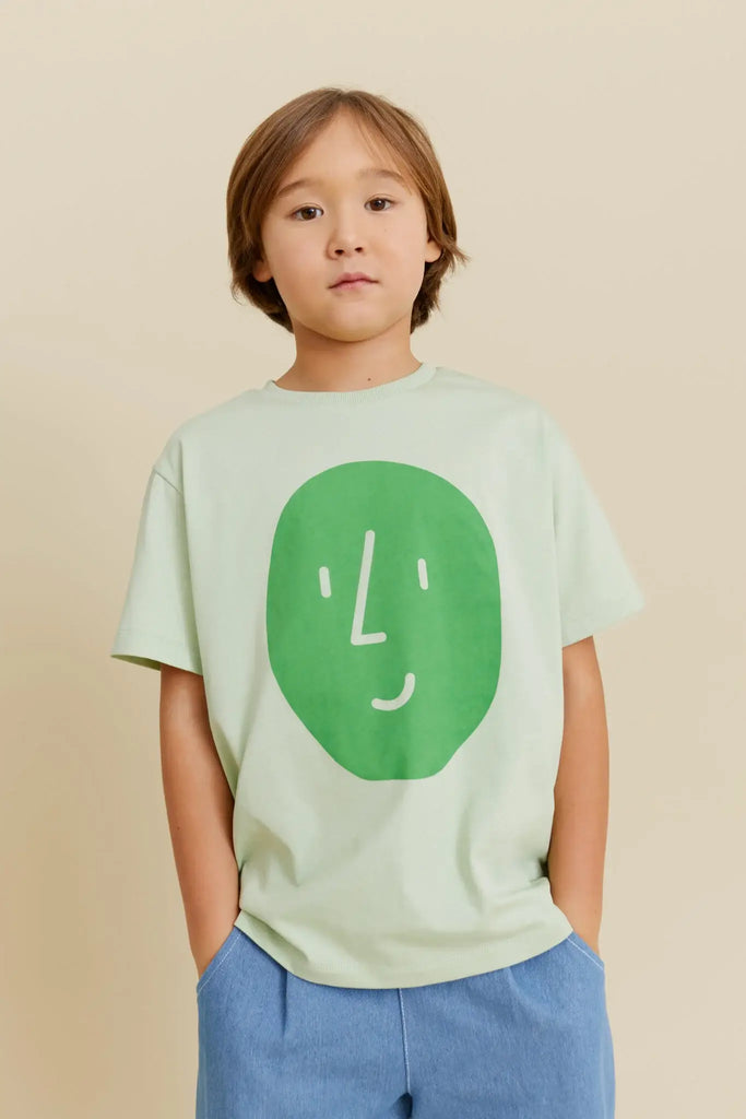 ORGANIC COTTON POTATO TEE IN GREEN by OXOX CLUB
