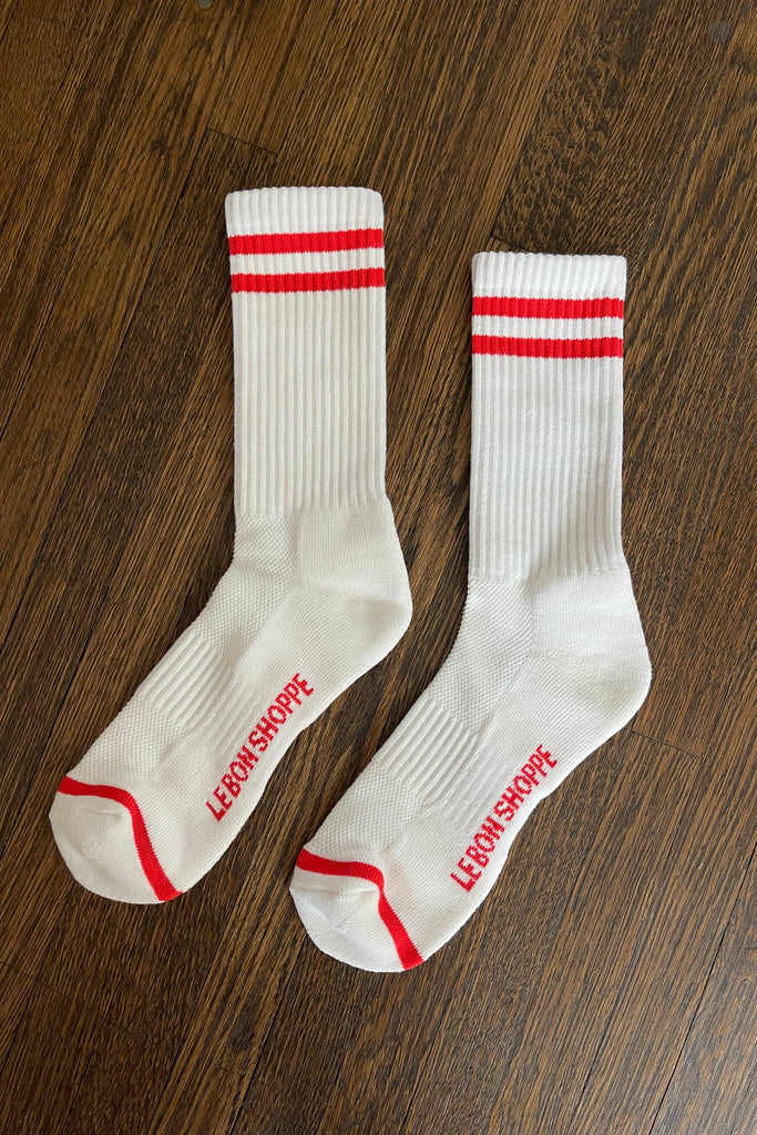 Extended Boyfriend Socks (Classic White) by Le Bon Shoppe